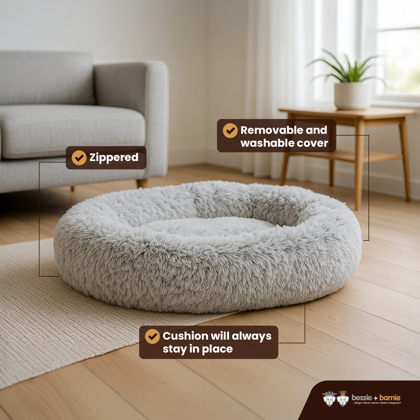 Bolster Icelandic Shag Bed Bowsers