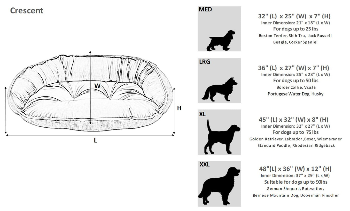 Bolster Crescent Bed Bowsers