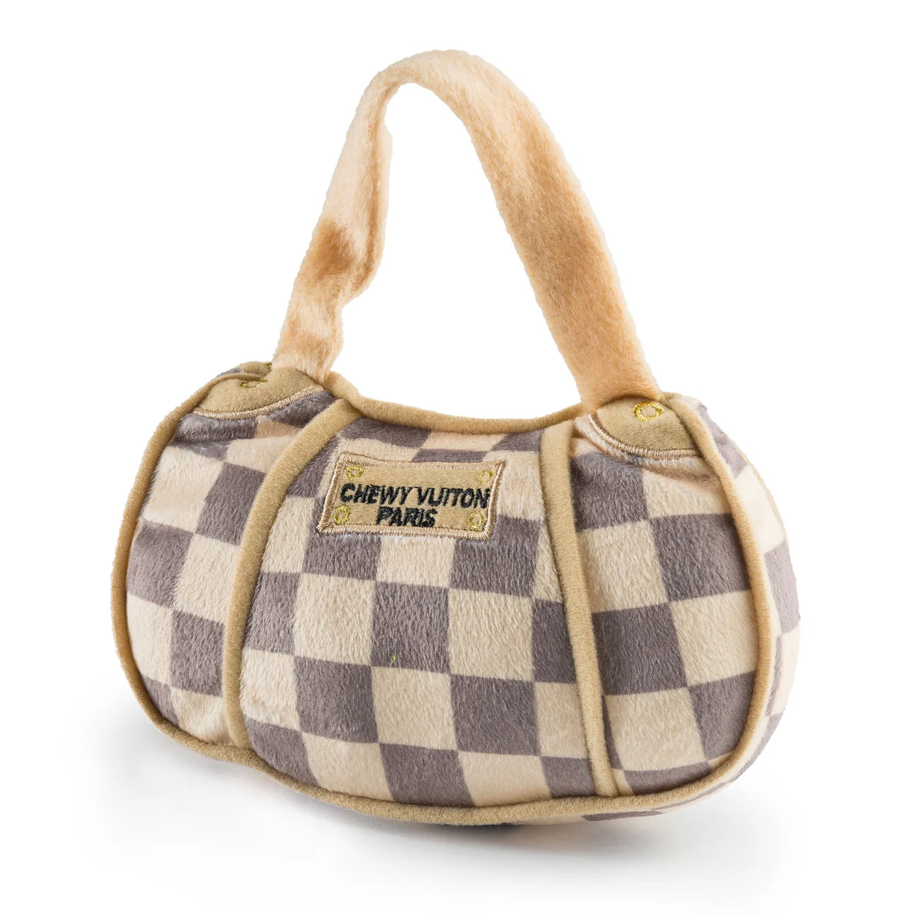 Checker Chewy Vuiton Purse Toy