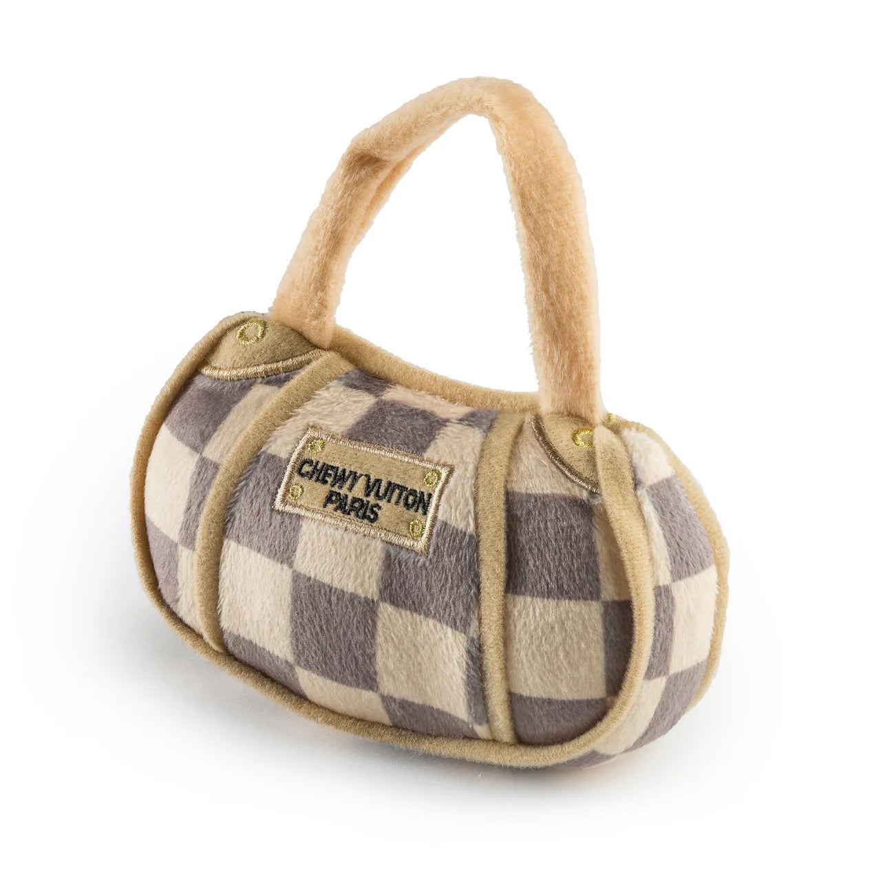 Checker Chewy Vuiton Purse Toy