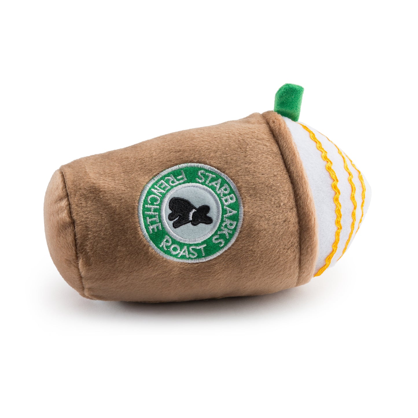 Starbarks Frenchie Roast Plush Toy With Straw