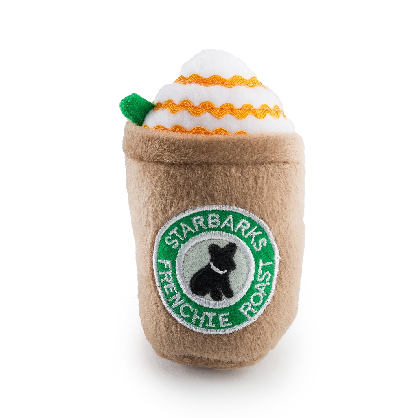 Starbarks Frenchie Roast Plush Toy With Straw
