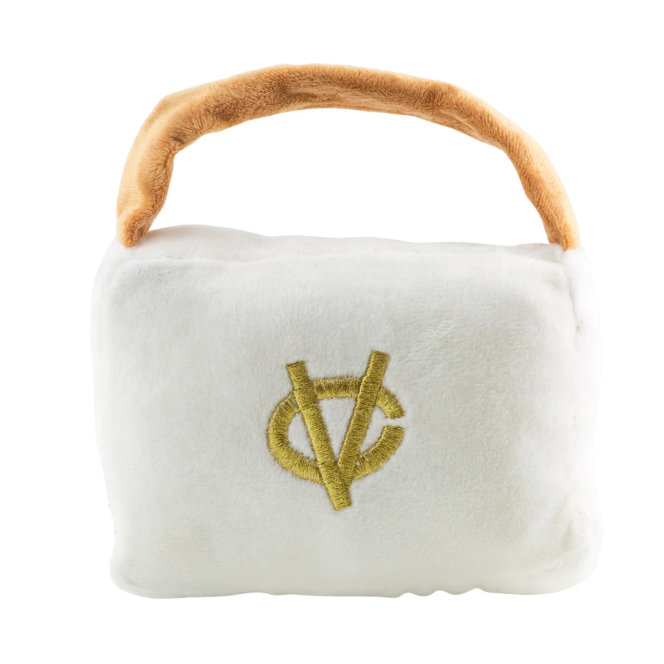 White Chewy Vuiton Handbag Toy