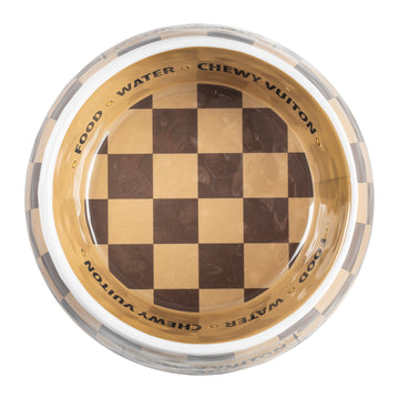 Checker Chewy Vuiton Bowl - (CASE OF 2)