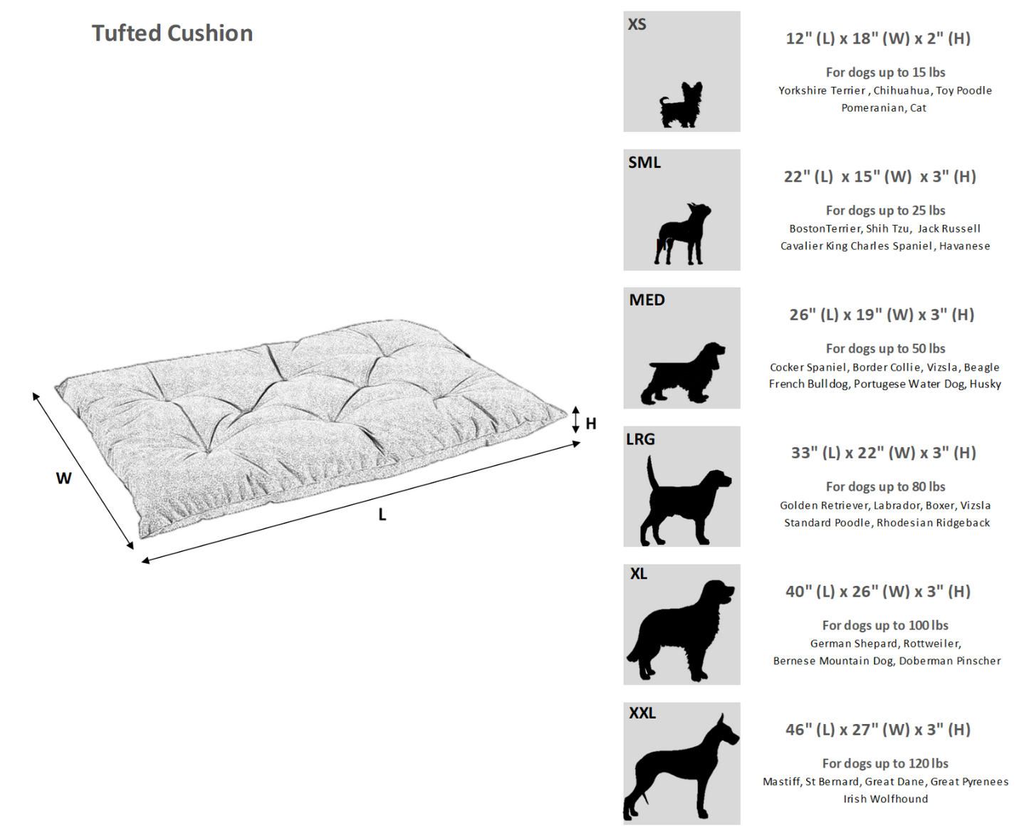 Tufted Cushion Mat Platinum Microvelvet Bowsers