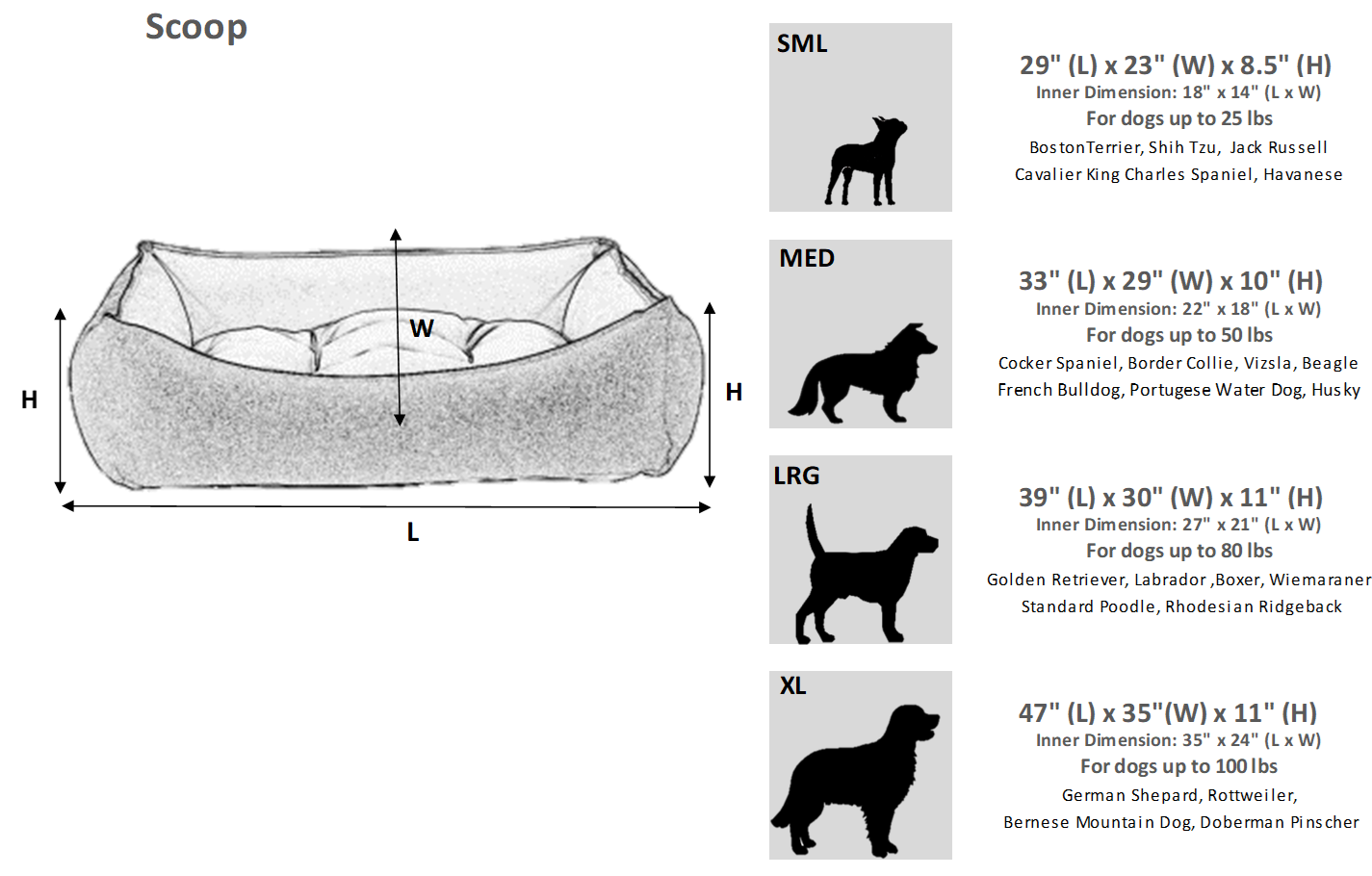 Rectangle Scoop Bed Holiday