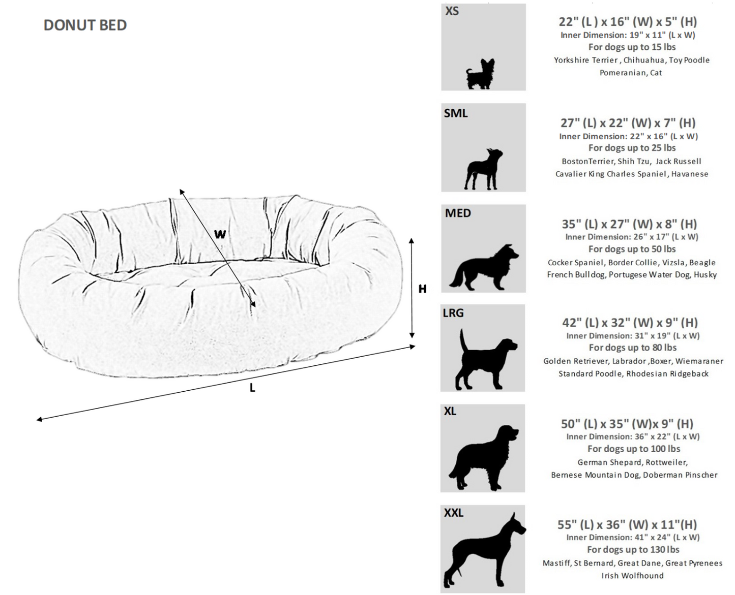 Donut Bed - Microvelvet Special Designs Bowsers