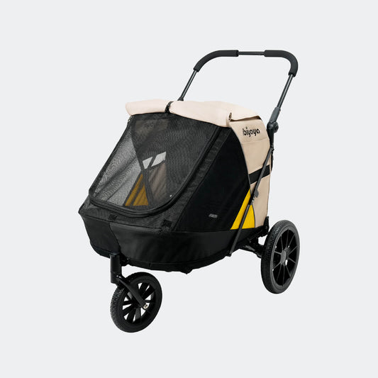 Minika 3-in-1 Pet Stroller System Foldable Dog Bicycle Trailer & Soft Crate Kennel 