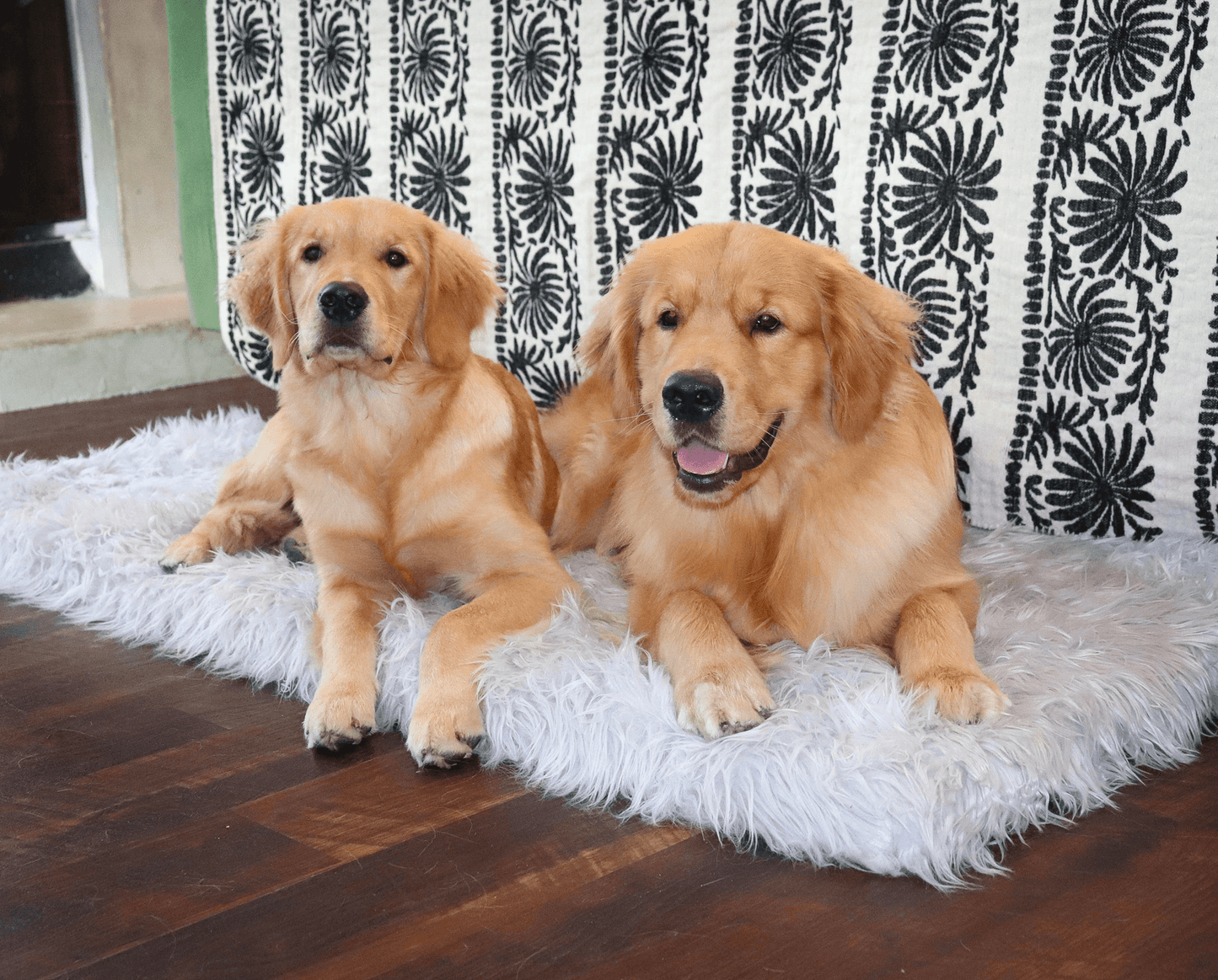 PupRug Faux Fur Orthopedic Dog Bed - Rectangle Grey