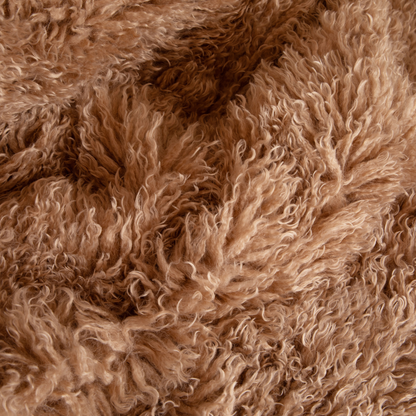 PupRug™ Luxe Faux Fur Orthopedic Dog Bed -  Plush Sheep Tan (Only the PupRug. PupProtector is sold separately)