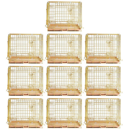 24-42" Collapsible Copper Gold Dog Crate GLD24-42