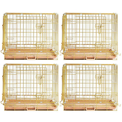 24-42" Collapsible Copper Gold Dog Crate GLD24-42