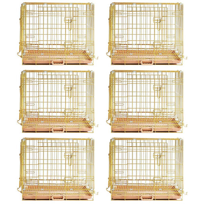 24-42" Collapsible Copper Gold Dog Crate GLD24-42
