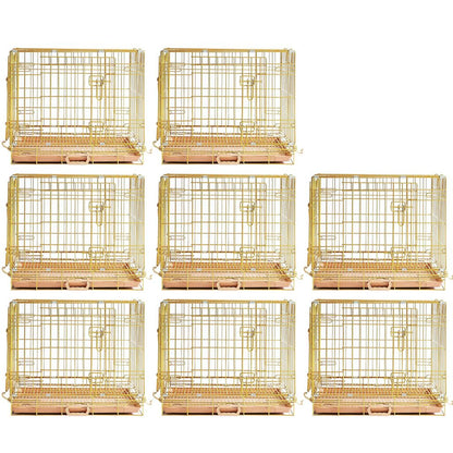 24-42" Collapsible Copper Gold Dog Crate GLD24-42