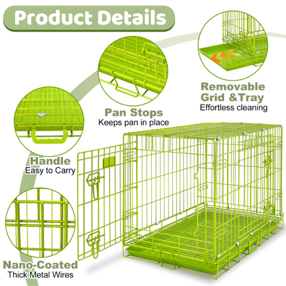 30" Collapsible Green Dog Crate GRN30