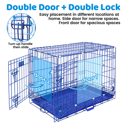 30" Collapsible Blue Dog Crate BLU30