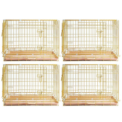 24-42" Collapsible Copper Gold Dog Crate GLD24-42