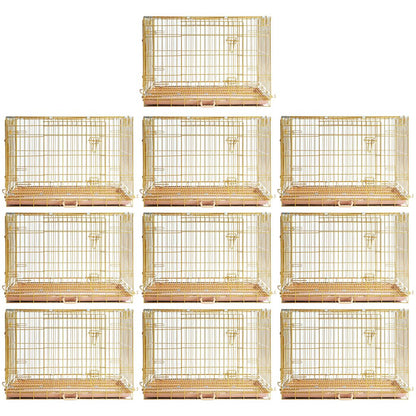 24-42" Collapsible Copper Gold Dog Crate GLD24-42