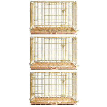 24-42" Collapsible Copper Gold Dog Crate GLD24-42