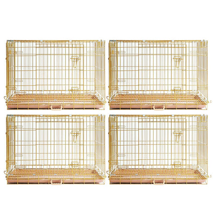 24-42" Collapsible Copper Gold Dog Crate GLD24-42