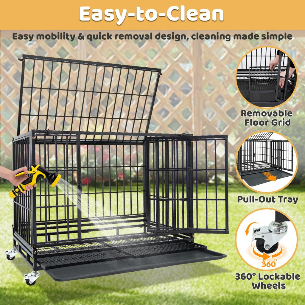 37" Stackable Heavy Duty Dog Kennel 371D04
