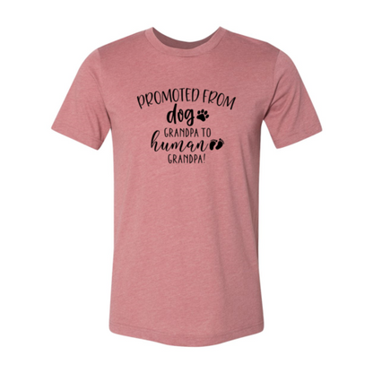 Promoted From Dog Grandpa to Human Grandpa T-Shirt