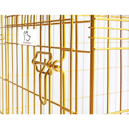 24-42" Collapsible Copper Gold Dog Crate GLD24-42