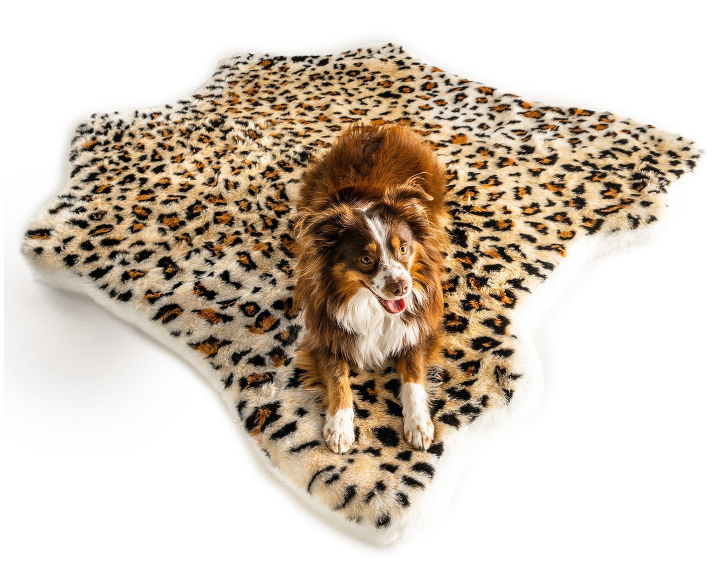 PupRug™ Animal Print Memory Foam Dog Bed - Cheetah Faux Print