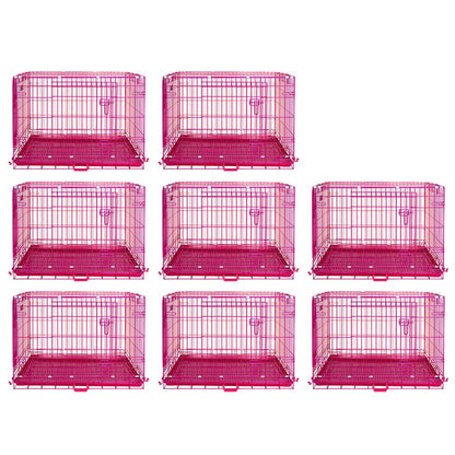 24-42" Collapsible Pink Dog Crate RED24-42