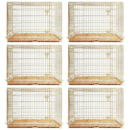 24-42" Collapsible Copper Gold Dog Crate GLD24-42