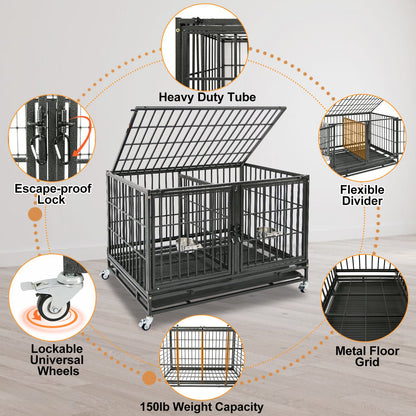 42" Collapsible Dog Crate 43ST