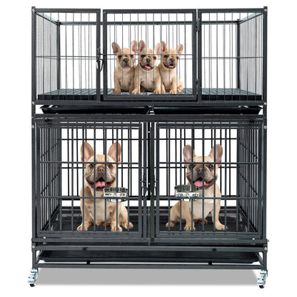 42" Stackable Dog Crate 43T+WHLP02