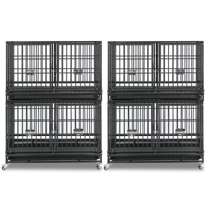 42" Stackable Dog Crate with Divider 43T (Standard Height)