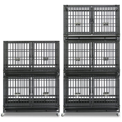 42" Stackable Dog Crate with Divider 43T (Standard Height)