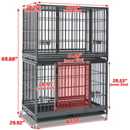 48" Heavy Duty Dog Cage for XL/XXL Dogs 481D