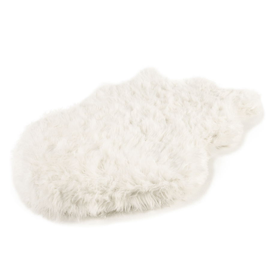 PupRug Faux Fur Orthopedic Dog Bed - Curve Polar White