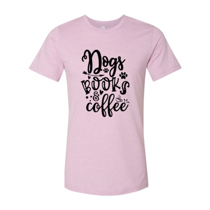 Dogs Books Coffee T-Shirt