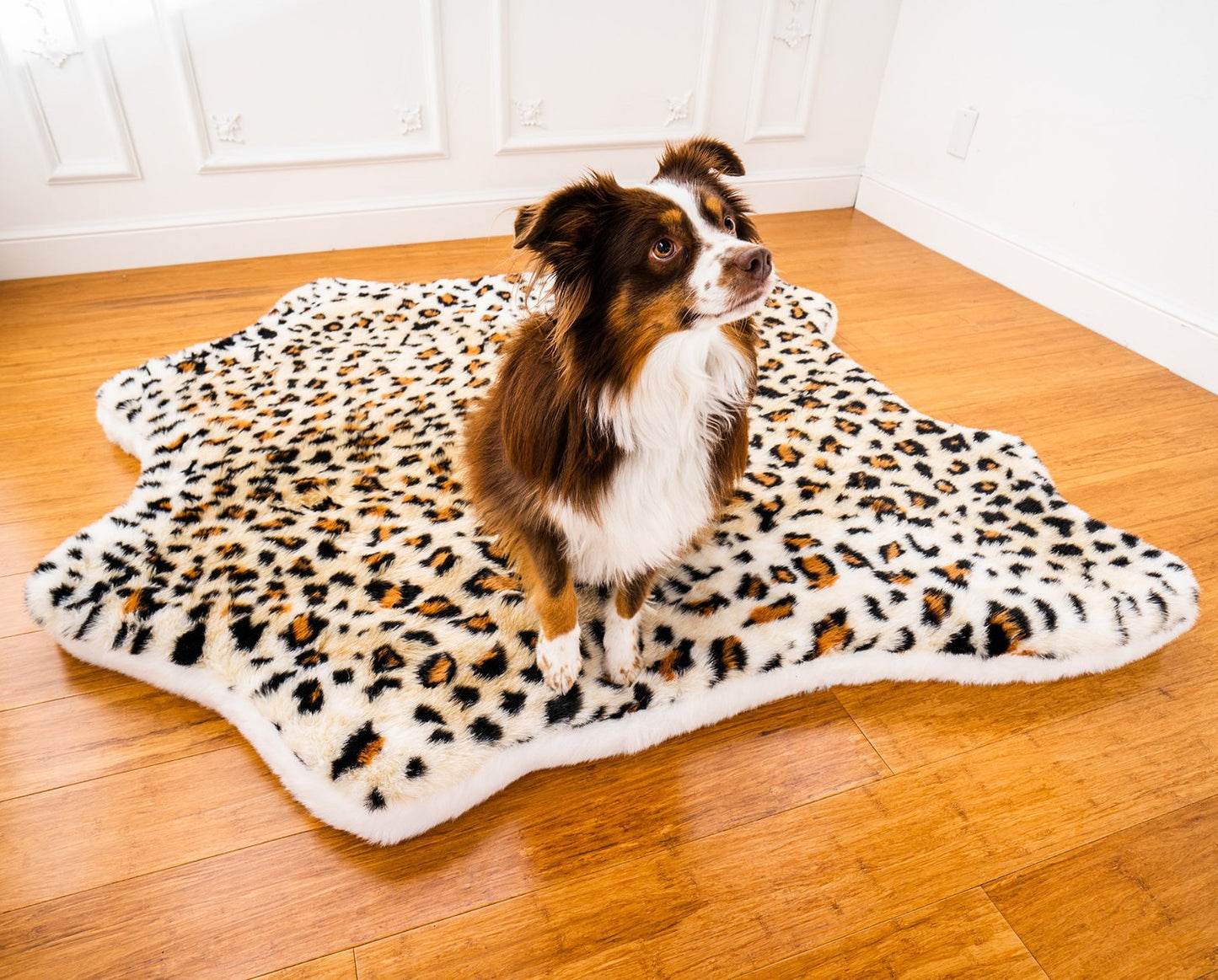 PupRug™ Animal Print Memory Foam Dog Bed - Cheetah Faux Print