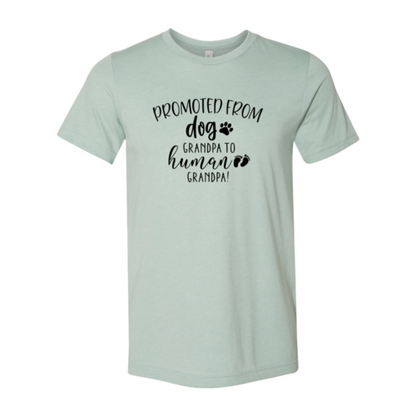 Promoted From Dog Grandpa to Human Grandpa T-Shirt