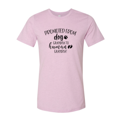 Promoted from Dog Grandma to Human Grandma T-Shirt