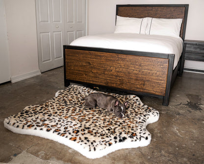 PupRug™ Animal Print Memory Foam Dog Bed - Cheetah Faux Print