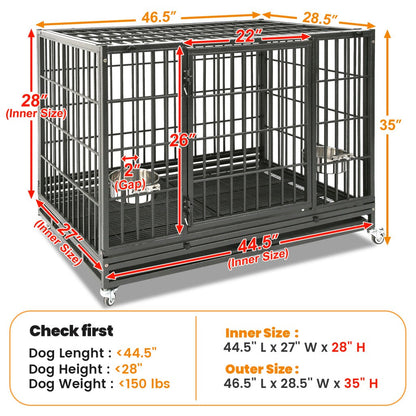 47" Heavy Duty Dog Cage for XL/XXL Dogs 471D02