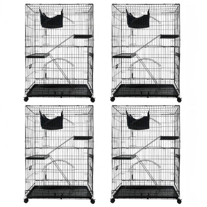 50 Inch 3-Tier Cat Cage with Plastic Platforms CT52