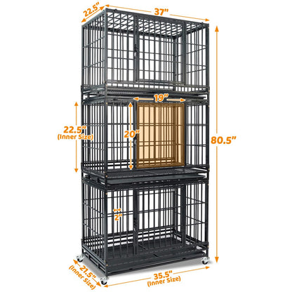 37" Stackable Heavy Duty Dog Kennel 371D04