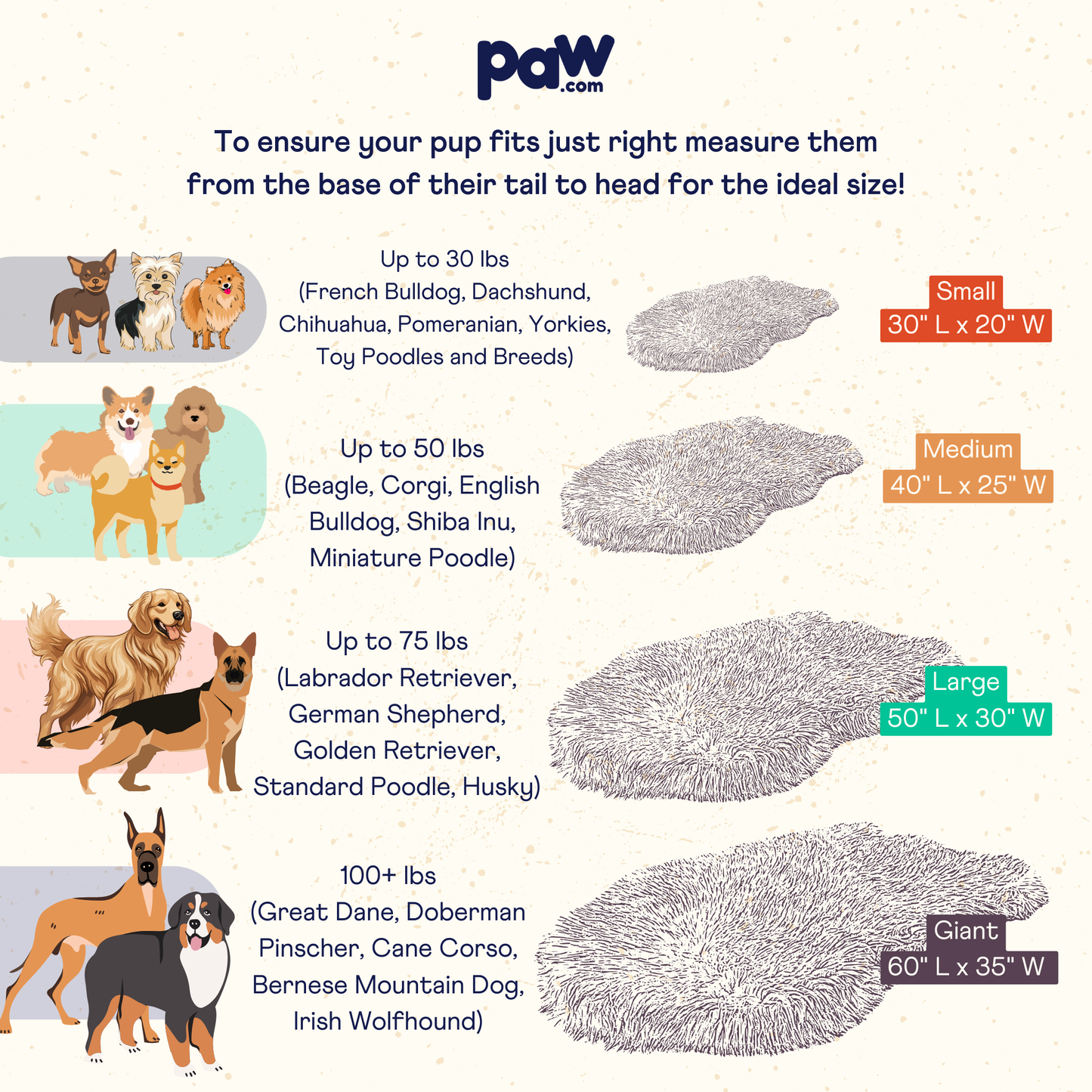 PupRug Faux Fur Orthopedic Dog Bed - Curve Polar White