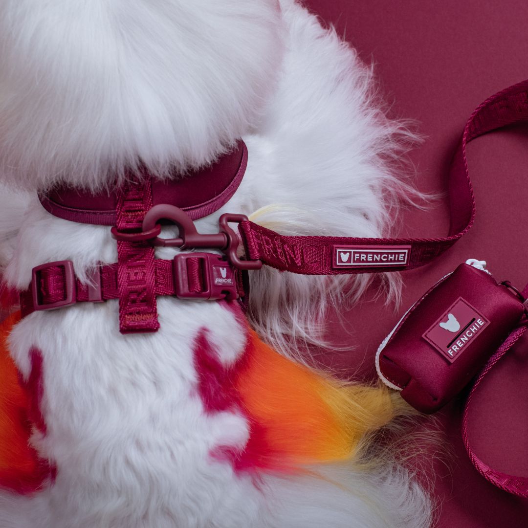 Frenchie Poo Bag Holder - Solid Ruby