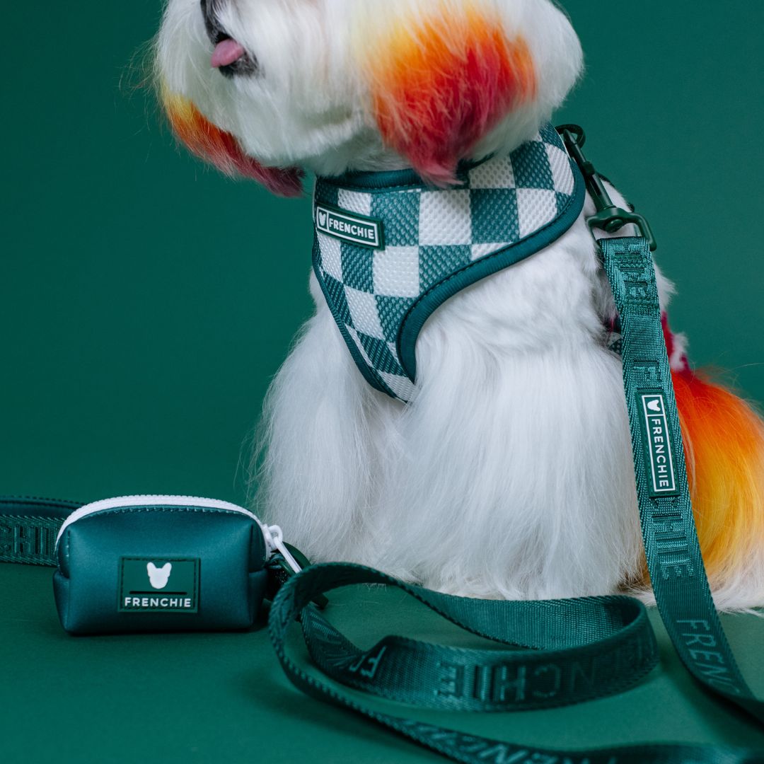 Frenchie Poo Bag Holder - Solid Emerald City