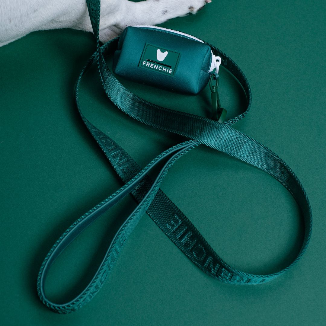 Frenchie Poo Bag Holder - Solid Emerald City
