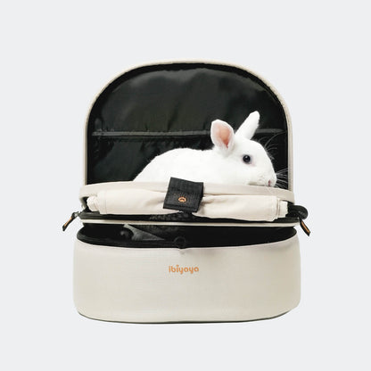 Panorama Zipper-free Small Pet Travel Carrier, Cat-Dog Chest Carrier, with Optional Wheels