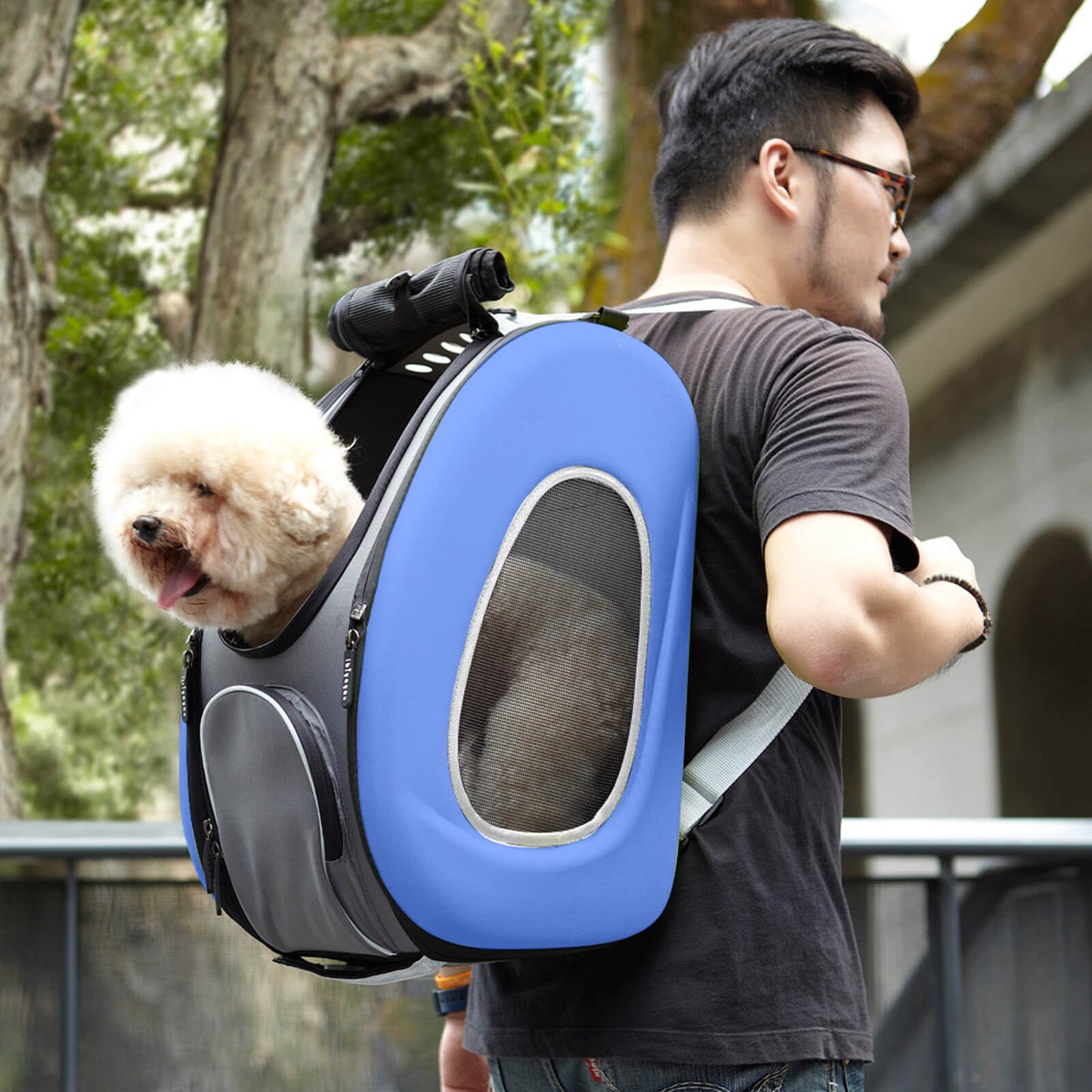 5-in-1 Combo EVA Pet Carrier Stroller Backpack
